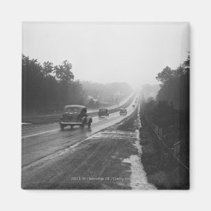 Traffic on highway magnet