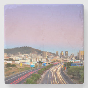 Traffic On Motorway To Cape Town, Western Cape Stone Coaster
