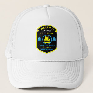 Traffic Police Officer Retirement Gift Trucker Hat