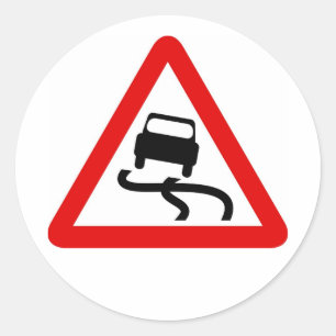 Traffic Sign Classic Round Sticker
