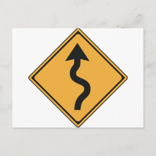 traffic sign postcard