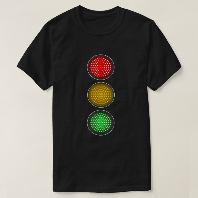Traffic signal light Halloween group party costume T-Shirt (Design Front)