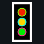 Traffic Signal Stop-Caution-Go Mod Stop Light Fun Poster<br><div class="desc">A graphic Portrait of that familiar roadside device that runs the Road Show,  in Mod colors - more than just red,  yellow,  and green!</div>