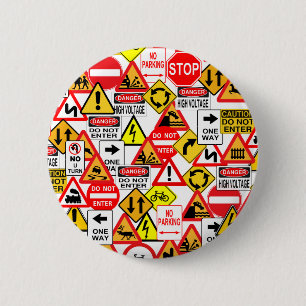 Traffic signs button