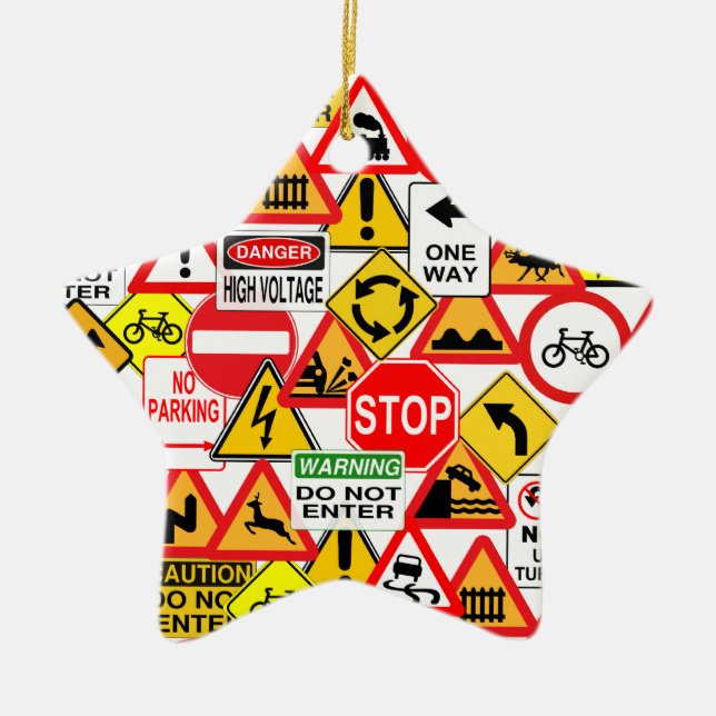 Traffic signs ornament - customise! (Front)