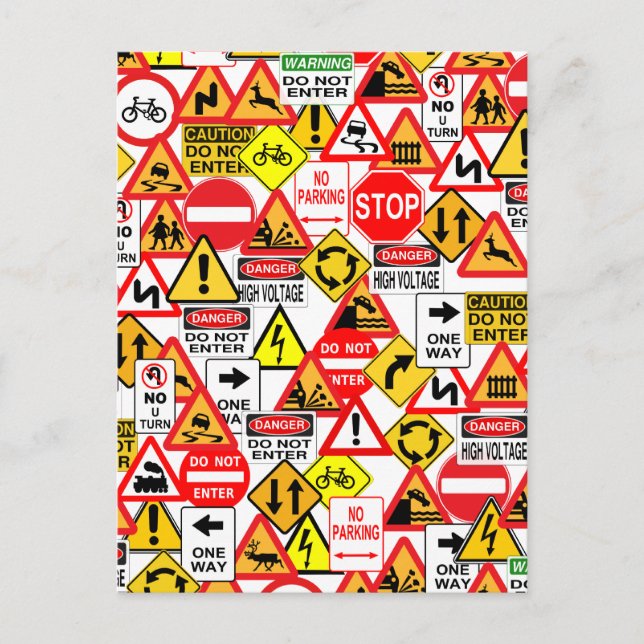 Traffic signs postcard (Front)