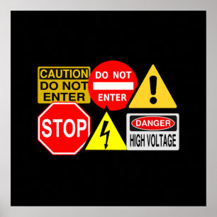 Traffic signs poster - customise!