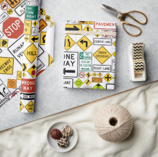 Traffic Signs Wrapping Paper