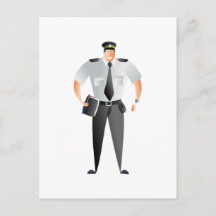 Traffic Warden Postcard