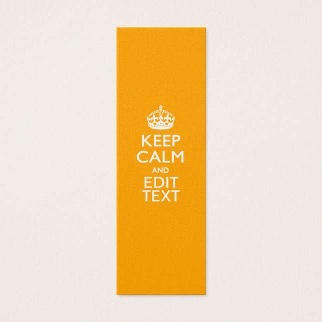 Traffic Yellow Background Keep Calm And Your Text (Front)