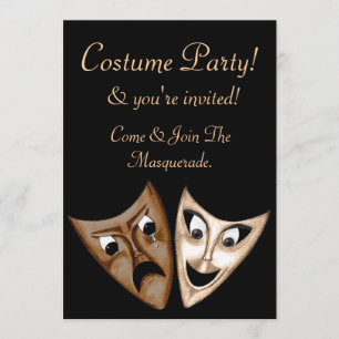 Tragedy & Comedy Invitation
