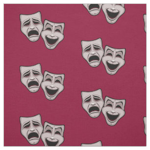 Tragedy Comedy Theatre gray Fabric