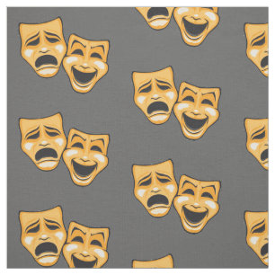 Tragedy Comedy Theatre yellow Fabric