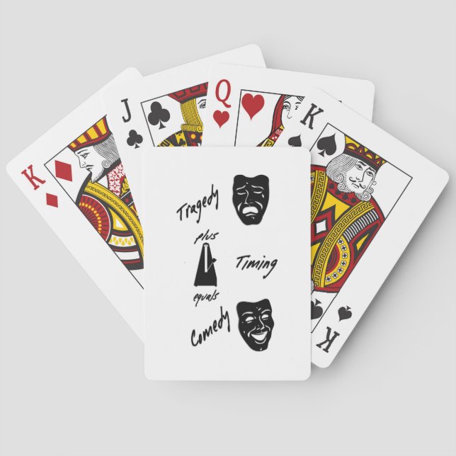 Tragedy + Timing Equals Comedy Theatre Playing Cards (Back)