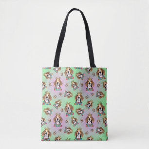 Tragetasche mit süßem Beagle Muster Tote Bag