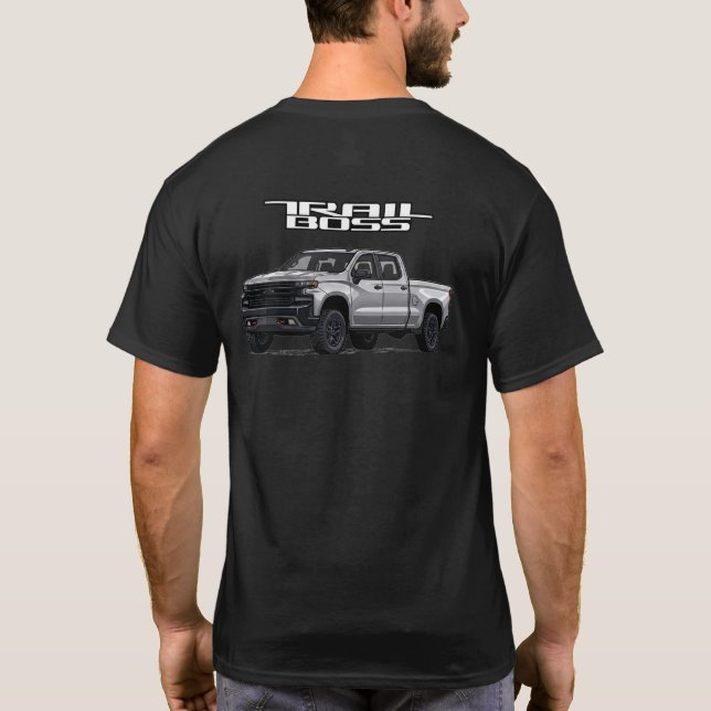 Trail Boss Silver truck T-Shirt (Back)