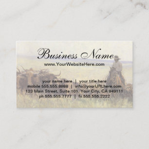 Trail Herd to Wyoming by WHD Koerner Business Card