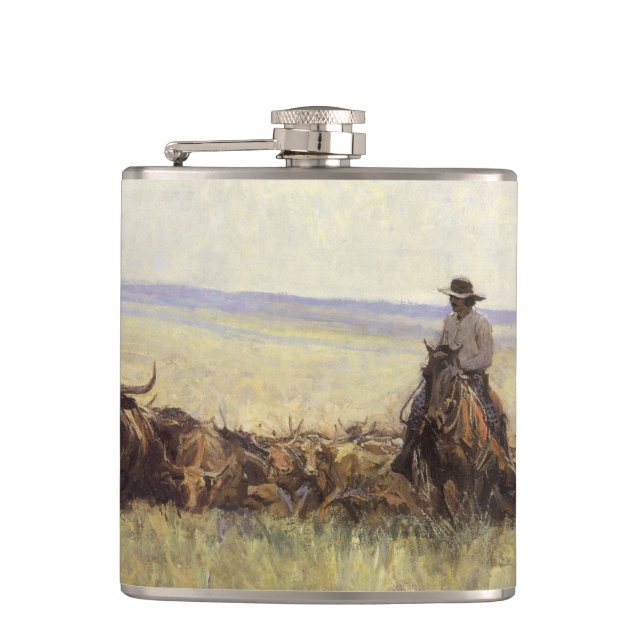 Trail Herd to Wyoming by WHD Koerner Hip Flask (Front)