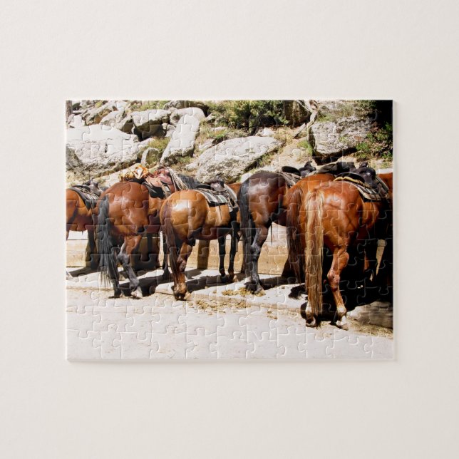Trail Horses Puzzle (Horizontal)