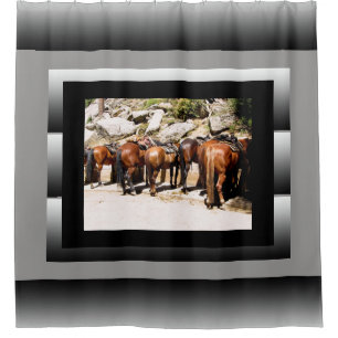 Trail Horses Shower Curtain