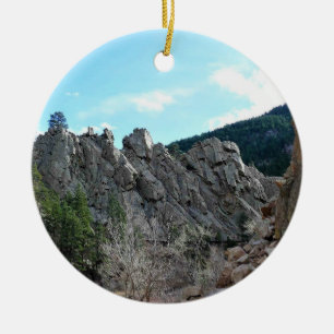 Trail in Jefferson County, Colorado Ceramic Tree Decoration