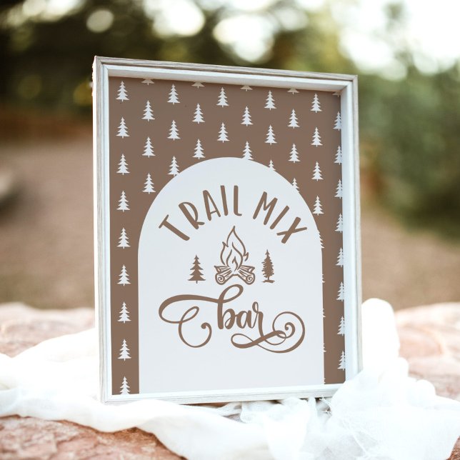 Trail Mix Bar One Happy Camper birthday Poster (Creator Uploaded)