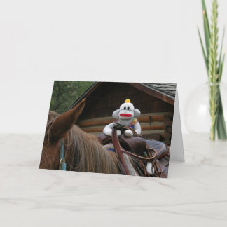 Trail Monkey Birthday Card