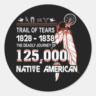Trail Of Tears 1820 - 1838 The Deadly Journey 1250 Classic Round Sticker