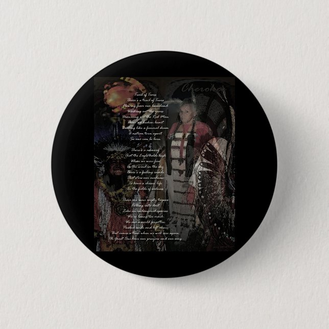 trail of tears 6 cm round badge (Front)