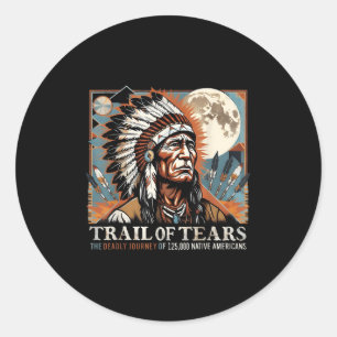 Trail Of Tears Memorial Native American  Classic Round Sticker