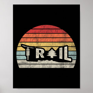 Trail Retro Vintage Sunset Style  Poster