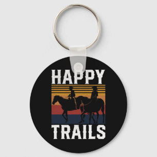 Trail Riding Horse Lover Horseback For Cowboys Cow Key Ring