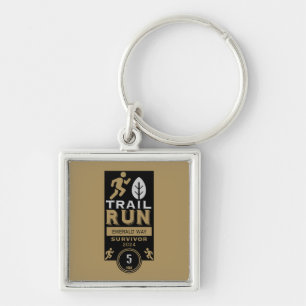 Trail Runner Race Competition Key Ring
