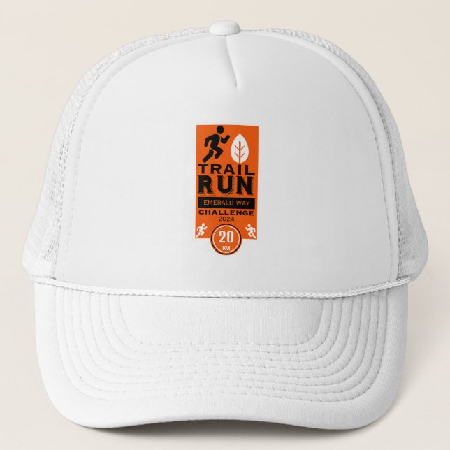 Trail Runner Race Competition Trucker Hat (Front)