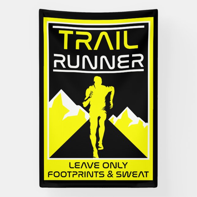 Trail Runner Sport In Nature Banner (Vertical)