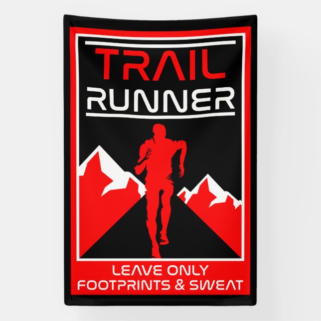 Trail Runner Sport In Nature Banner (Vertical)