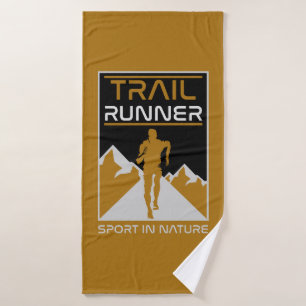 Trail Runner Sport In Nature Bath Towel