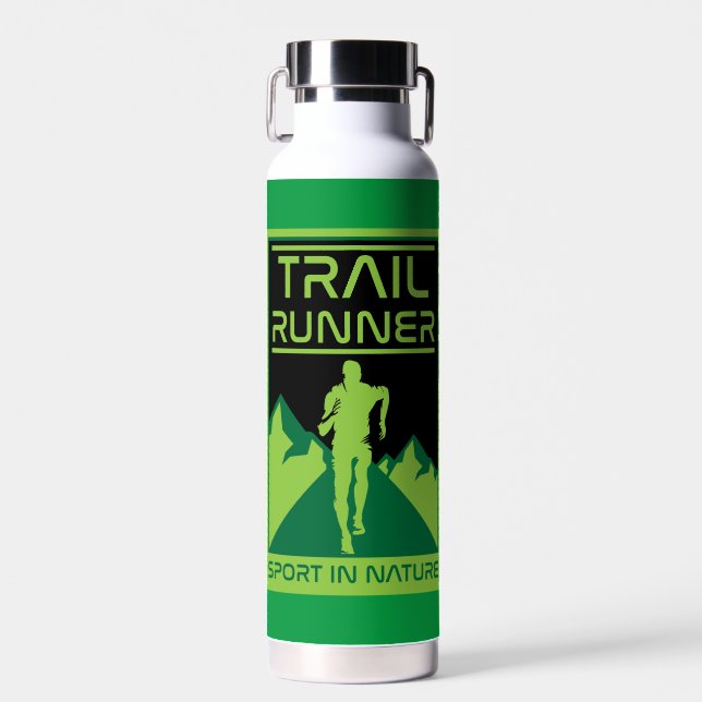 Trail Runner Sport In Nature Water Bottle (Front)