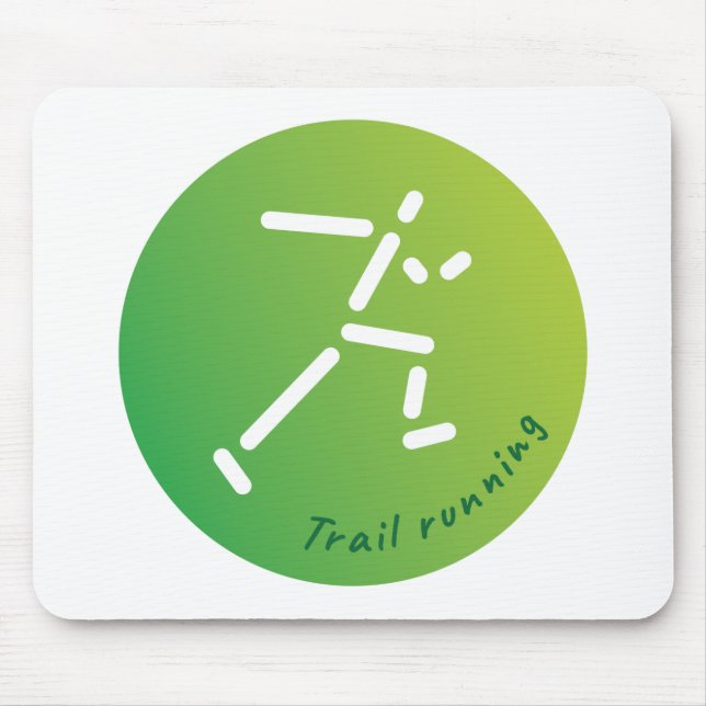 Trail Running, Cross-Country running Mouse Pad (Front)