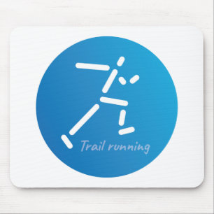 Trail Running design Mouse Pad