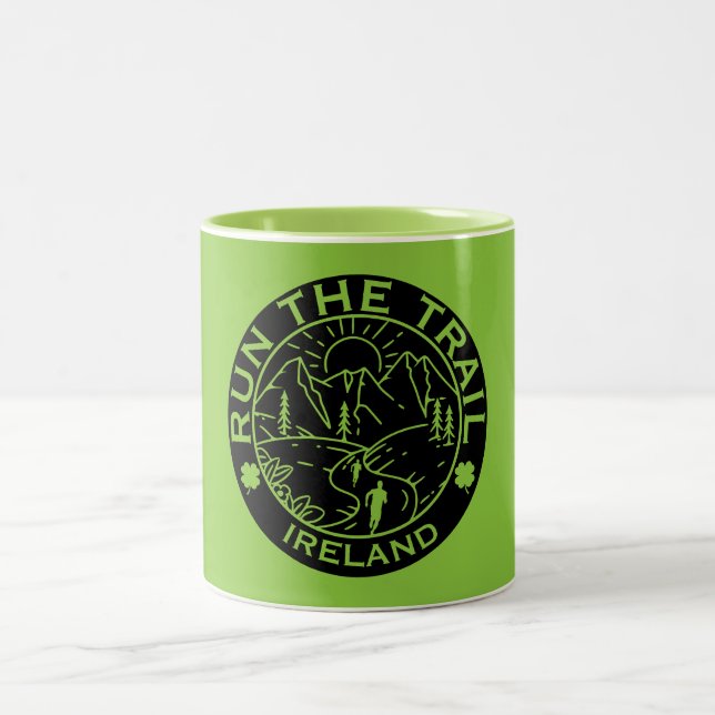 Trail Running Ireland Two-Tone Coffee Mug (Center)