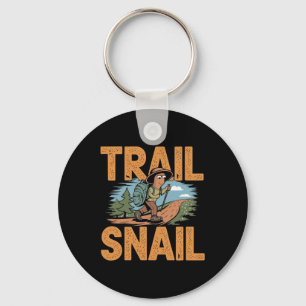 Trail Snail - Funny Hiker Pun Hiking Quote Key Ring