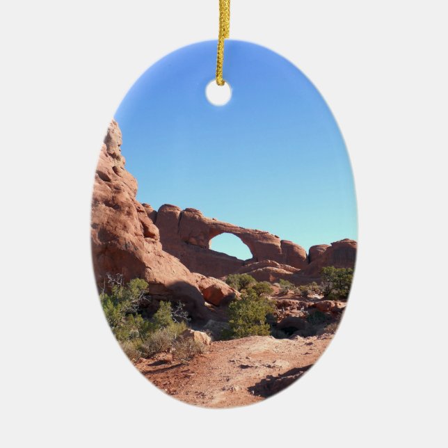 Trail to Skyline Arch Ceramic Tree Decoration (Front)
