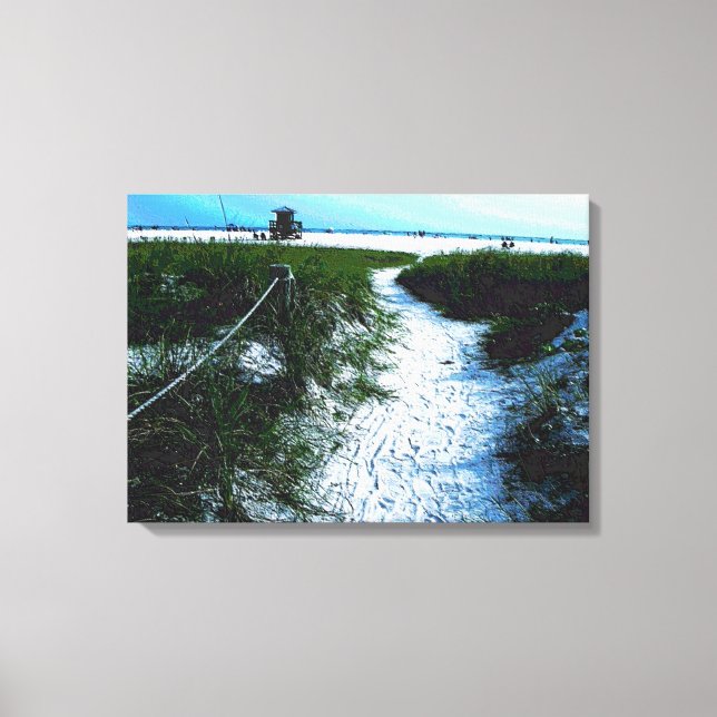 Trail to Stunning Siesta Keys Beach Canvas Print (Front)