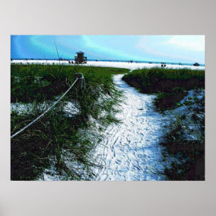 Trail to Stunning Siesta Keys Beach Poster
