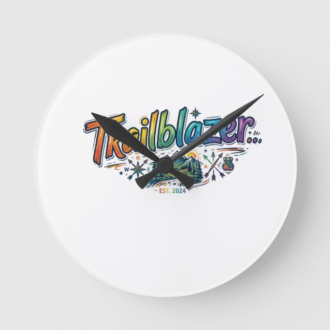 Trailblazer Round Clock (Front)