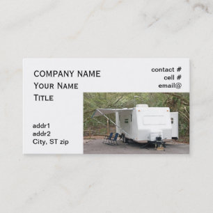 trailer camping business card