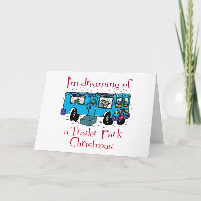 Trailer Park Christmas Holiday Card (Front)