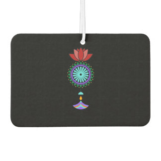 Trailer spiritual with lotus blossom car air freshener