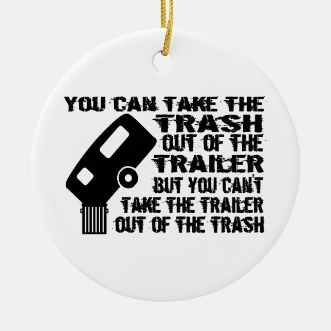 Trailer Trash Ceramic Tree Decoration (Front)